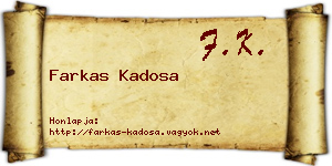 Farkas Kadosa névjegykártya
