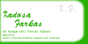 kadosa farkas business card